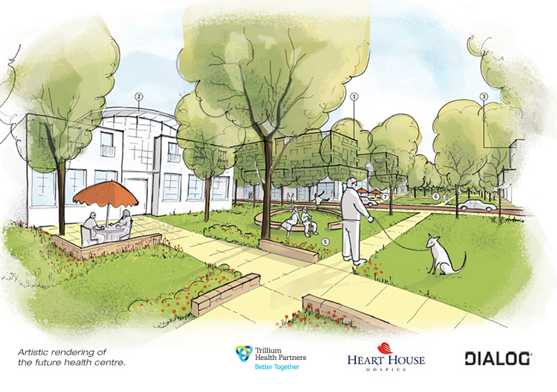 Artistic rendering of the future health centre