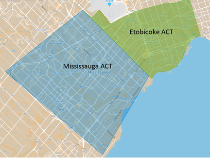 Mississauga and Etobicoke